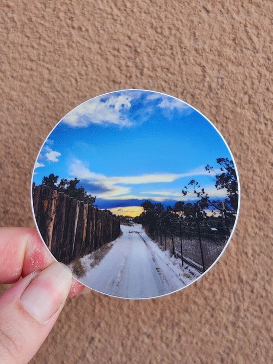 Winter Sunset Sticker
