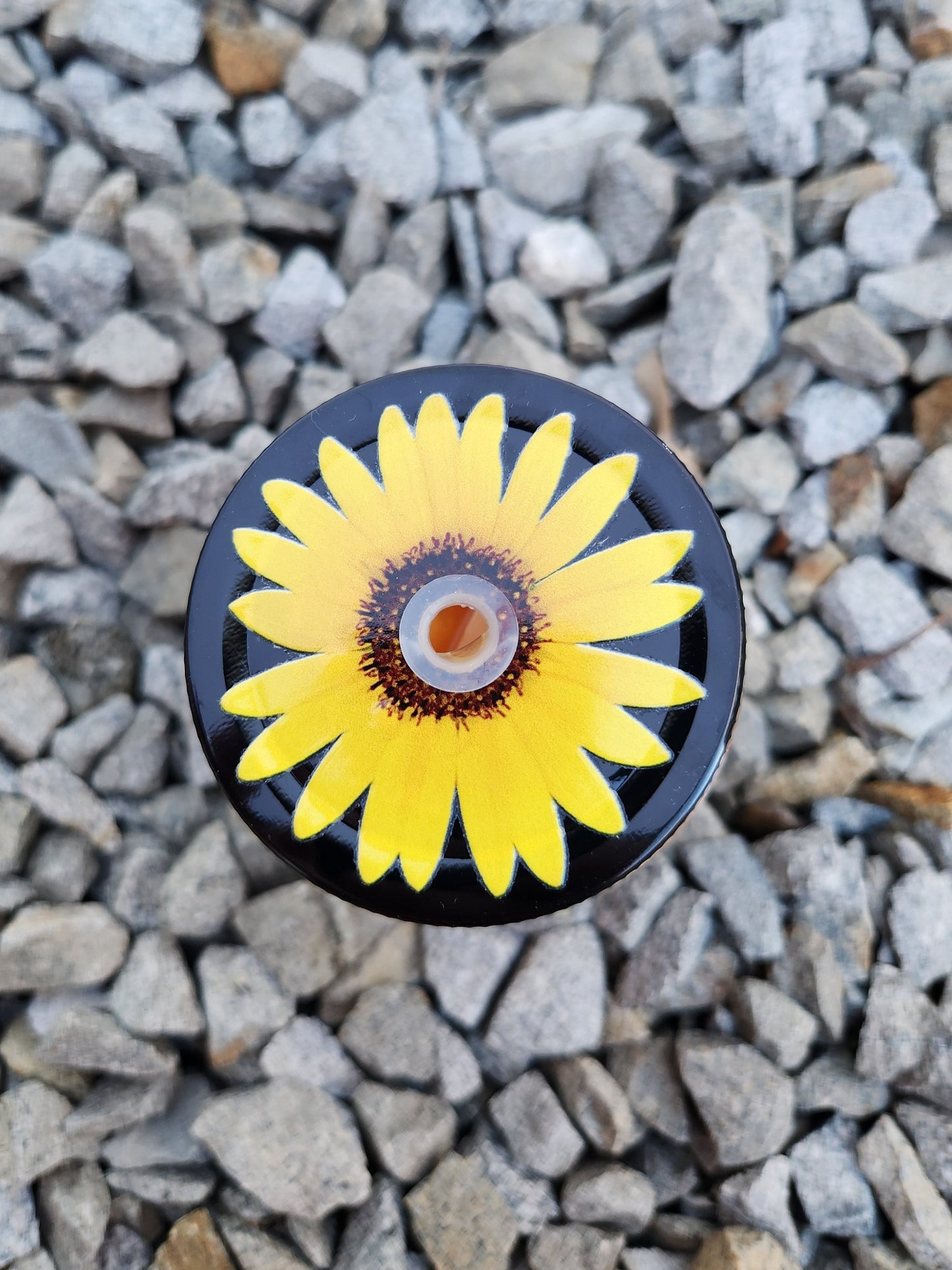 Mason Jar Straw Lid - Sunflower