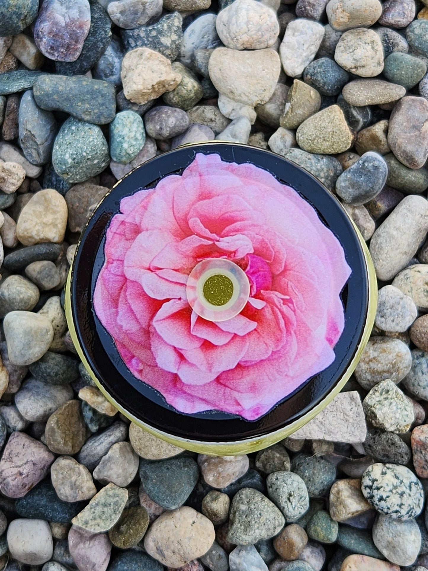 Mason Jar Straw Lid - Pink Rose