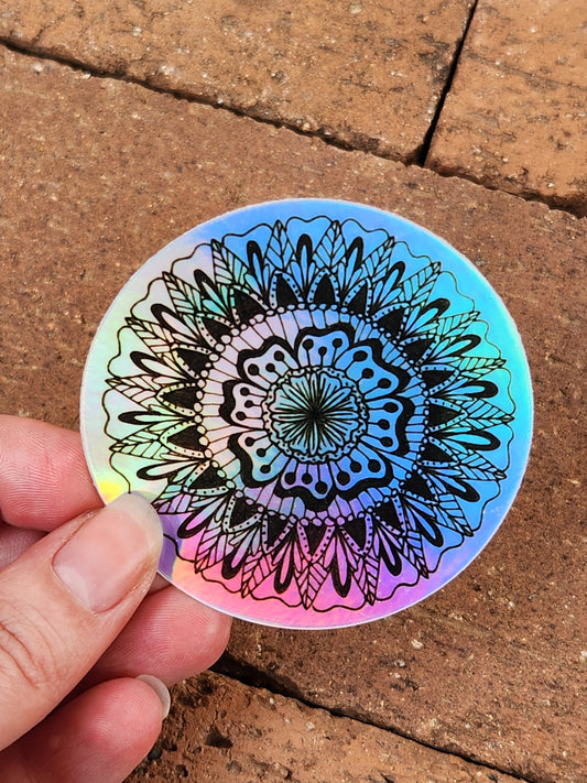 Holographic Mandala Sticker