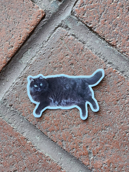 Black Cat Sticker - Fika